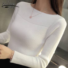 Autumn Long Sleeve Knitted Sweater Women 2021 Casual Pullover Sweaters Korean Style Winter Slim White Pull Knitwear 7571 50 2024 - buy cheap