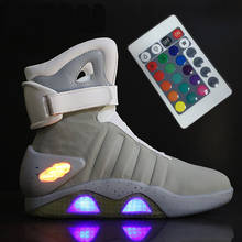 Spring Adult Basketball Shoes USB Charging LED Luminous Shoes Men Fashion Light Up Casual Men Back To The Future Glowing Sneaker 2024 - buy cheap