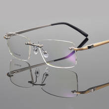 2020 Ultralight Titanium Rimless glasses frame women Eyeglasses Frames Square Prescription Myopia Optical Men Vintage Eyewear 2024 - buy cheap
