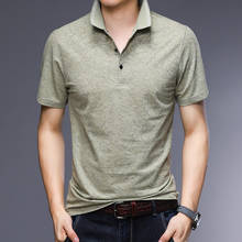 Ymwmhu camisa polo masculina de marca, camisa solta de manga curta com estampa por rachadura, camisa de verão casual para homens, roupas justas 2024 - compre barato