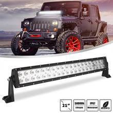 1 Pcs 21 Inch 200W 2 Rows Led Work Light Bar 6000K White Waterproof  for Off-Road Suv Boat 4X4 Jeep JK 4Wd Truck 12V-24V New 2024 - buy cheap