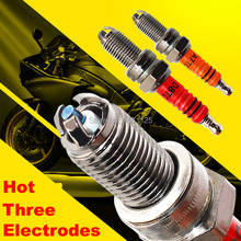 10PCS SUPER 3 pcs electrodes Motorcycle Racing A7TJC Spark Plug For GY6 CR7HIX CR7HSA C7HSA A7RTC A7TC UF22 CR6HSA C5HSA C6HSA 2024 - buy cheap