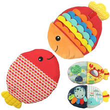 Animals Fish Soft Cloth Fun Book Baby Intelligence Development BB Sounds Learn Picture Cognize Quiet Book Rattle Baby Toy DS9 2024 - buy cheap