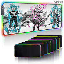 Goku LED Lighting Gaming Mousepad 900x400 Pad Mouse Gamer Mouse Mat Colorful Luminous LED Game Computer Padmouse Laptop Play Mat 2024 - купить недорого