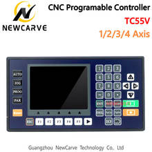 Controlador programável cnc tc55v 1 2 3 4 eixos, controlador de movimento, controle servo, tela lcd, para roteador cnc 2024 - compre barato