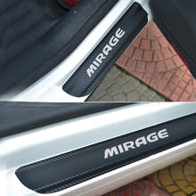 Carbon Fiber Vinyl Sticker Car Door Sill Protector Sticker Door Threshold Plate Sticker Car Accessories for Mitsubishi Mirage 2024 - buy cheap