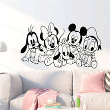 disney baby mickey minnie goofy pluto wall stickers bedroom home decor cartoon wall decals vinyl mural art diy posters 2024 - buy cheap