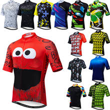 Camisa masculina de desenho animado para ciclismo, camiseta respirável vermelha para ciclismo, roupa para ciclismo de montanha e mtb, camisetas para time de bicicleta 2024 - compre barato