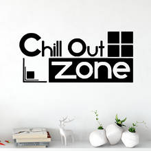 Beauty Chill Out Zone Phrase PVC Wall Stickers For Company Office Room Wall Decal Home Decoration Living Room Bedroom P79 2024 - buy cheap