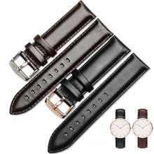 BEAFIRY Genuine Leather Watch Band 18mm 19mm 20mm Straps Watchbands Brown for Men Women Wirstband Black Blue White Red 2024 - buy cheap