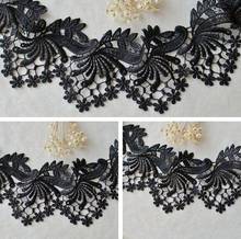 1 Yard High Quality White/Black Flower Lace Fabric Embroidery Lace for Wedding Dress Decoration DIY Sewing Accessories 2024 - buy cheap