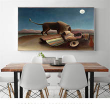 Pintura abstrata de lona rei leão hd, figura decorativa para sala de estar estilo nórdico 2024 - compre barato