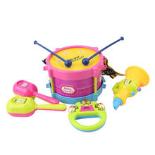 Развивающие для малышей и детей постарше рулон барабан Музыкальные инструменты Band ретранслятор комплект Классический Детская игрушка для малышей и детей постарше музыкальная игрушка в подарок 2024 - купить недорого