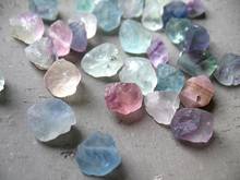 Natural Fluorite Rough Healing Stone Green Blue Colorful Crystal Mineral DIY Making Necklace Bracelet Beads Has Been Punched 2024 - buy cheap