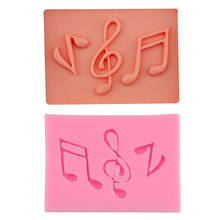 Molde decorativo de silicona para pastel de azúcar, herramienta para hornear DIY, con símbolo musical, gota de yeso, pegamento, jabón 2024 - compra barato