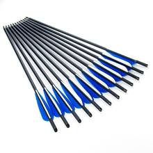 Archery 12/24pcs ID7.6mm OD8.8mm 17/20/22" Carbon Arrow for Crossbow Bolts for crossbow Hunting archery 2024 - buy cheap