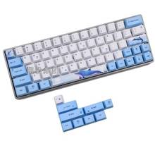 72 teclas/conjunto pbt oem, capas de teclas com sublimação de tinta para switch mx, teclado mecânico, baleia, tema, para gh60 gk64 diy 2024 - compre barato