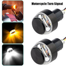 Motorcycle LED Handlebar End Turn Signal Light DC 12V Flasher Handle Grip Lamp Blinker Side Marker Lamp 2024 - buy cheap