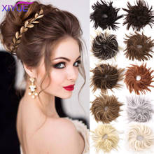 XIYUE Synthetic Chignon Messy Scrunchie Elastic Band Hair Bun Straight Updo Hairpiece Extension Fiber Natural Fake Hair Free Gif 2024 - buy cheap