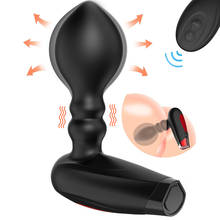 Bomba de massagem de próstata, sem fio, controle remoto, vibrador de plugue anal inflável, expansão, brinquedos sexuais para homens e mulheres 2024 - compre barato