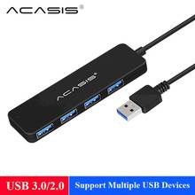 Acasis-Hub USB 3,0 de 4 puertos, divisor externo 2,0 con Micro Hub, puerto de carga USB 3,0 para accesorios de iMac, extensión USB #40 2024 - compra barato
