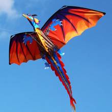 Воздушный змей с драконом, Цветной 3D Летающий змей на улице с леской 100 м, детские игрушки, аксессуары для змей 2024 - купить недорого