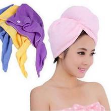 Women Quick-drying absorbent dry hair cap with buttons rings Bathroom Salon Super Absorbent Thicker microfiber Bath Towel 2024 - buy cheap