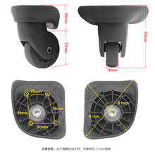 Dubaolu trolley caso bagagem roda acessórios roda universal rodízio de bagagem manutenção A-61 substituição reparação parte 2024 - compre barato