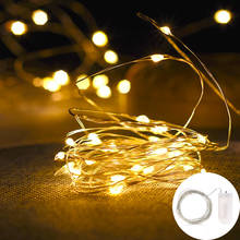 2Pcs 2M 5M LED Fairy Light String Christmas Wedding Decor Copper Wire Garland Battery Power Lamps Outdoor Tree Ornament 2024 - buy cheap