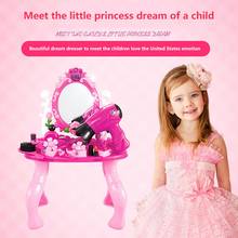 Child Simulation Dressing Table Fashion Dressing Table Makeup Toy Beauty Toy Pretend Play Mini Toilet Desk Toys Dresser Set Girl 2024 - buy cheap