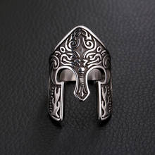 Кольцо мужское в стиле ретро, классическое ювелирное украшение в виде спартанской маски воина, бриллианта викингов, кольцо амулет, Подарок на годовщину вечерние ринку 2024 - купить недорого