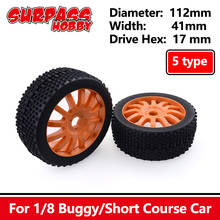 SURPASS HOBBY-ruedas para coche todoterreno, piezas de neumáticos para Redcat Team Losi VRX HPI Kyosho HSP Carson Hobao, 112MM, 1/8 2024 - compra barato