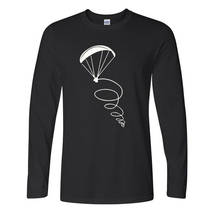 New Fashion men t-shirt paragliding fly pilot Design man cotton Long sleeves Casual O Neck tshirt bigger size tops 2024 - buy cheap