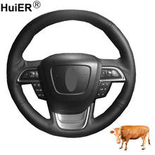 Hand Sewing Car Steering Wheel Cover Cow Leather Wrap Volant For Lincoln Continental 2017 2018 2019 2020 Funda Volante Non-slip 2024 - buy cheap