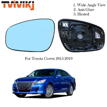 TVYVIKJ Side Rearview Mirror Blue Glass Lens For Toyota Crown 2015-2019 Wide Angle View anti glare Door Mirror wing 2024 - buy cheap