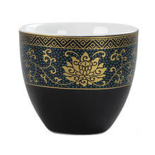 Alta qualidade flor único copo mestre ouro 70ml porcelana xícara de chá decoração para casa drinkware chá acessórios 2024 - compre barato
