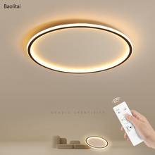 Thin Section Ceiling Light Remote Control Dimming Led Modern Bedroom Nirdic Round Shape Living Room Creativity Room Lamps 2024 - buy cheap