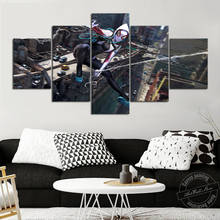 Sem moldura 5 peça aranha gwen parede arte imagem para sala de estar decoração filme cartaz da arte da lona parede imagem decoração da parede adesivo 2024 - compre barato