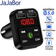 JaJaBor FM Transmitter Bluetooth 5.0 Car Kit Wireless Handsfree Audio Receiver Car MP3 Music Player Support TF Card U Disk 2024 - buy cheap