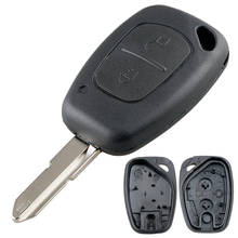 Carcasa de llave de coche con 2 botones, carcasa de repuesto para mando a distancia de coche con hoja de 206, apta para Renault Traffic Master Vivaro-Movano-Kangoo 2024 - compra barato