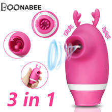 Sucking Vibrator 3 in 1 Sex toys Oral Licking Tongue 5 Speeds Nipple massager G spot Clitoral Stimulation Sex Toys for Women 2024 - buy cheap