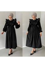 Vestido hijab kaftan abaya turco muçulmano, vestido hijab para mulheres caftan abayas vestido muçulmano 2021 2024 - compre barato