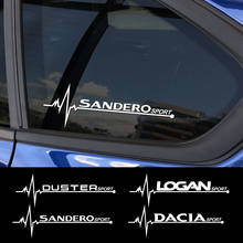 2 шт., светоотражающие виниловые наклейки на боковые окна автомобиля Renault Dacia Duster Logan Sandero 2024 - купить недорого