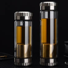 300ML Double Glass Thermos Tea Set Cup With Filter Cup Stainless Steel Portable Travel Drink Set With strong Thermal Insulation 2024 - buy cheap