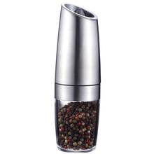 Electric Pepper Mill Stainless Steel Pepper Grinder Set Salt Mill Spice Tall Power Shaker,Gravity Battery Powered with LED Light 2024 - buy cheap