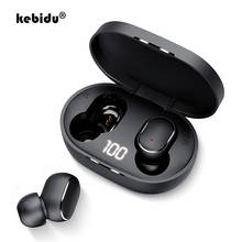 Kebidu-auriculares inalámbricos HiFi con Bluetooth 5,1, dispositivo de audio TWS con pantalla LED, resistente al agua, con cancelación de ruido 2024 - compra barato