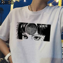 Женская винтажная футболка Harajuku, черная футболка с коротким рукавом и принтом, в стиле панк 2024 - купить недорого