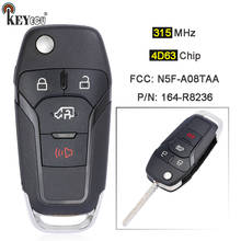 KEYECU 315MHz 4D63 128 BIT P/N: 164-R8236 FCC ID: N5F-A08TAA 4 Button Remote Car Key Fob for Ford Transit Connect 2019 2020 2024 - buy cheap