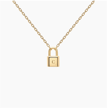 Tiny A-Z Letter Square Lock Pendant Necklace Stainless Steel Gold Chain Padlock For Women Pendant Engrave Jewelry Accessories 2024 - buy cheap