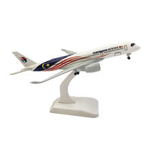 20cm Aircraft Airbus Malaysia Airlines A350 Alloy Plane with Wheel Model Toys Children Kids Gift for Collection 2024 - buy cheap